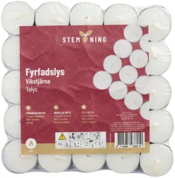Stemning® Dekorativ Belysning - Indendørs*Fyrfadslys Ø3,7 cm 100 stk.