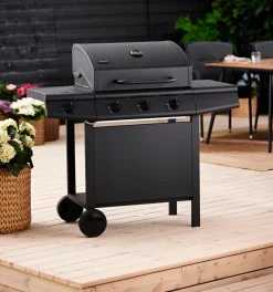 Grillexpert® Gasgrill*Gasgrill 3 brændere og sidebrænder sort -