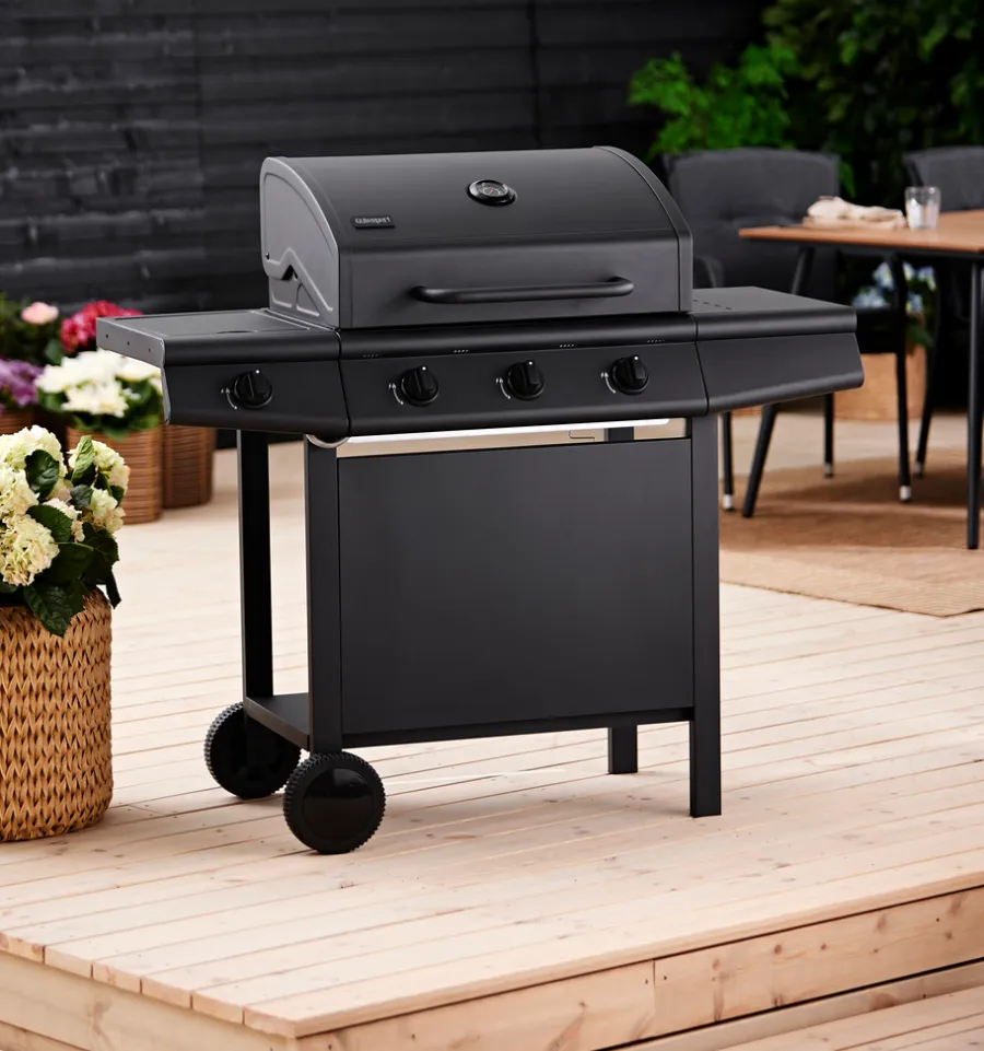 Grillexpert® Gasgrill*Gasgrill 3 brændere og sidebrænder sort -