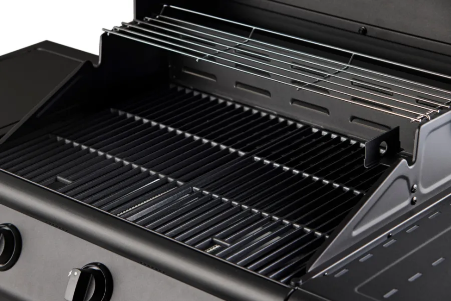 Grillexpert® Gasgrill*Gasgrill 3 brændere og sidebrænder sort -