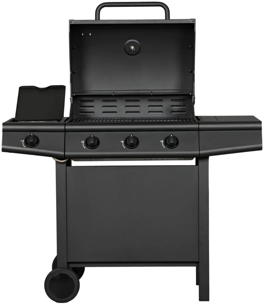 Grillexpert® Gasgrill*Gasgrill 3 brændere og sidebrænder sort -