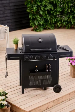 Grillexpert® Gasgrill*Gasgrill m/4 brændere & bagbrænder - Sort