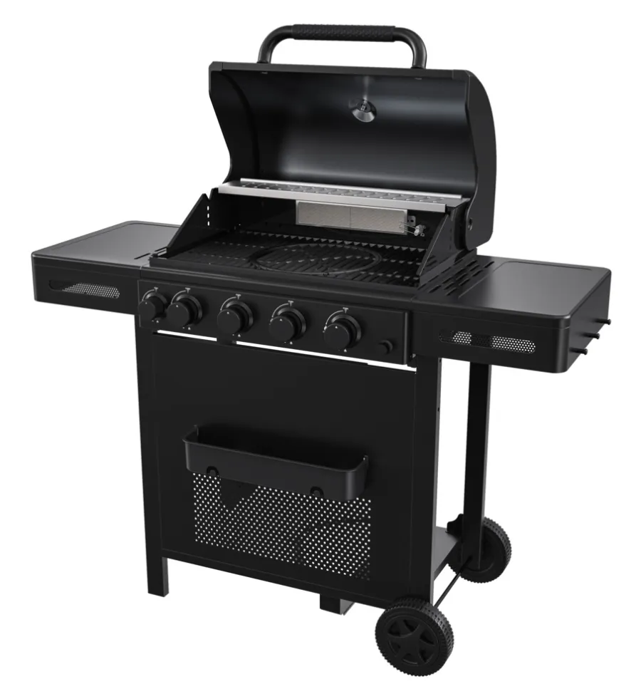 Grillexpert® Gasgrill*Gasgrill m/4 brændere & bagbrænder - Sort