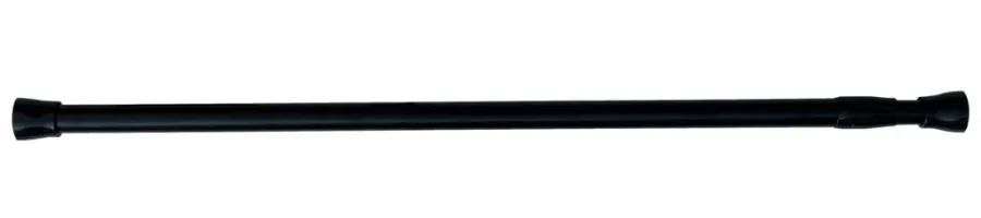 GEYSER® Badeforhæng*forhængsstang sort 70-120 cm Ø22 mm