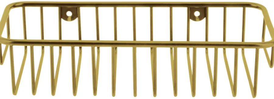 GEYSER® Brusehylder*trådhylde mat guld 25 x 12 x 5,5 cm