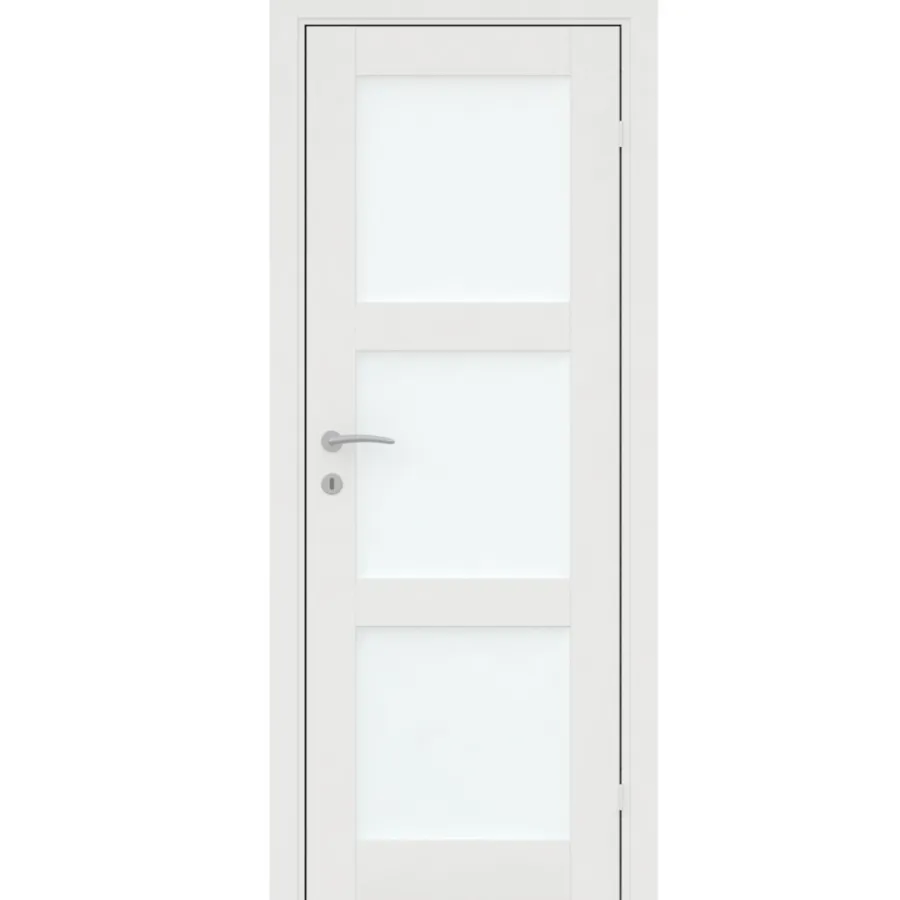 Torso Døre & Karme*Glasdør Fashion 3 hvidmalet 82,5 x 204 cm