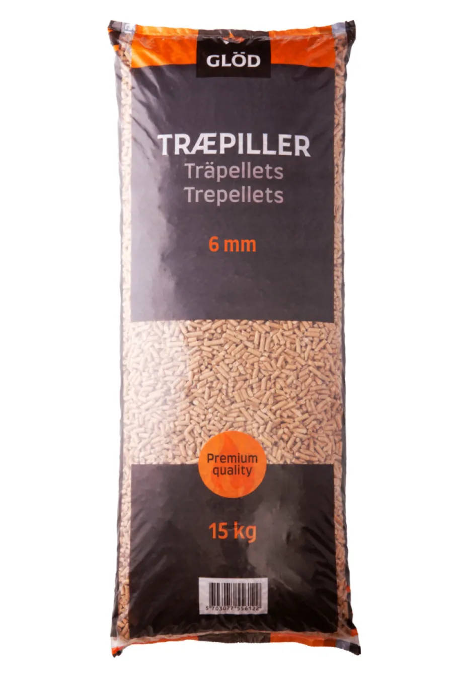 Glöd Brændsel*træpiller 6 mm 15 kg