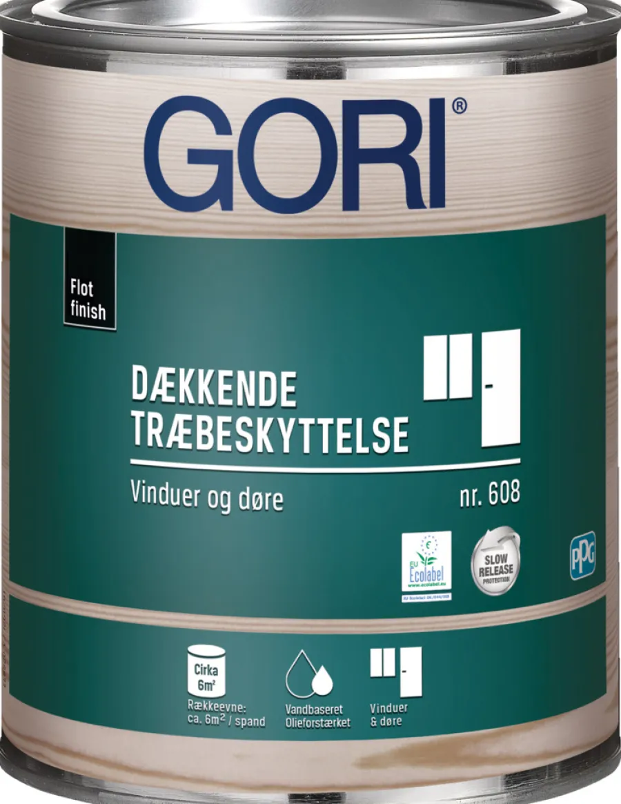 GORI Vinduesmaling*608 dækkende træbeskyttelse hvid 0,75 liter Ren hvid (RAL 9010)