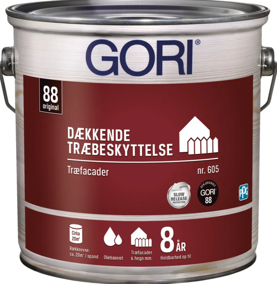 GORI Træbeskyttelse*605 dækkende træbeskyttelse 2,5 liter Kulsort