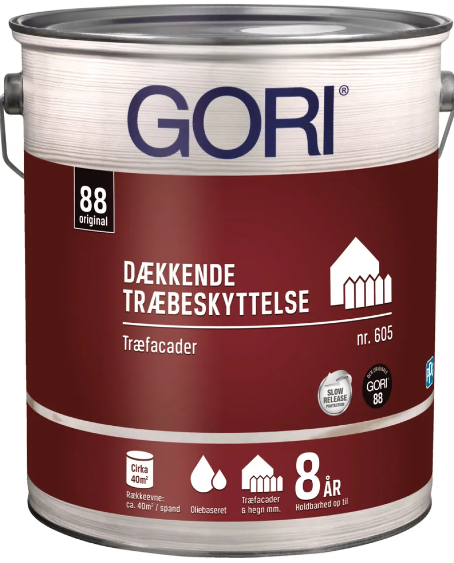 GORI Træbeskyttelse*605 dækkende træbeskyttelse 5 liter Svenskrød