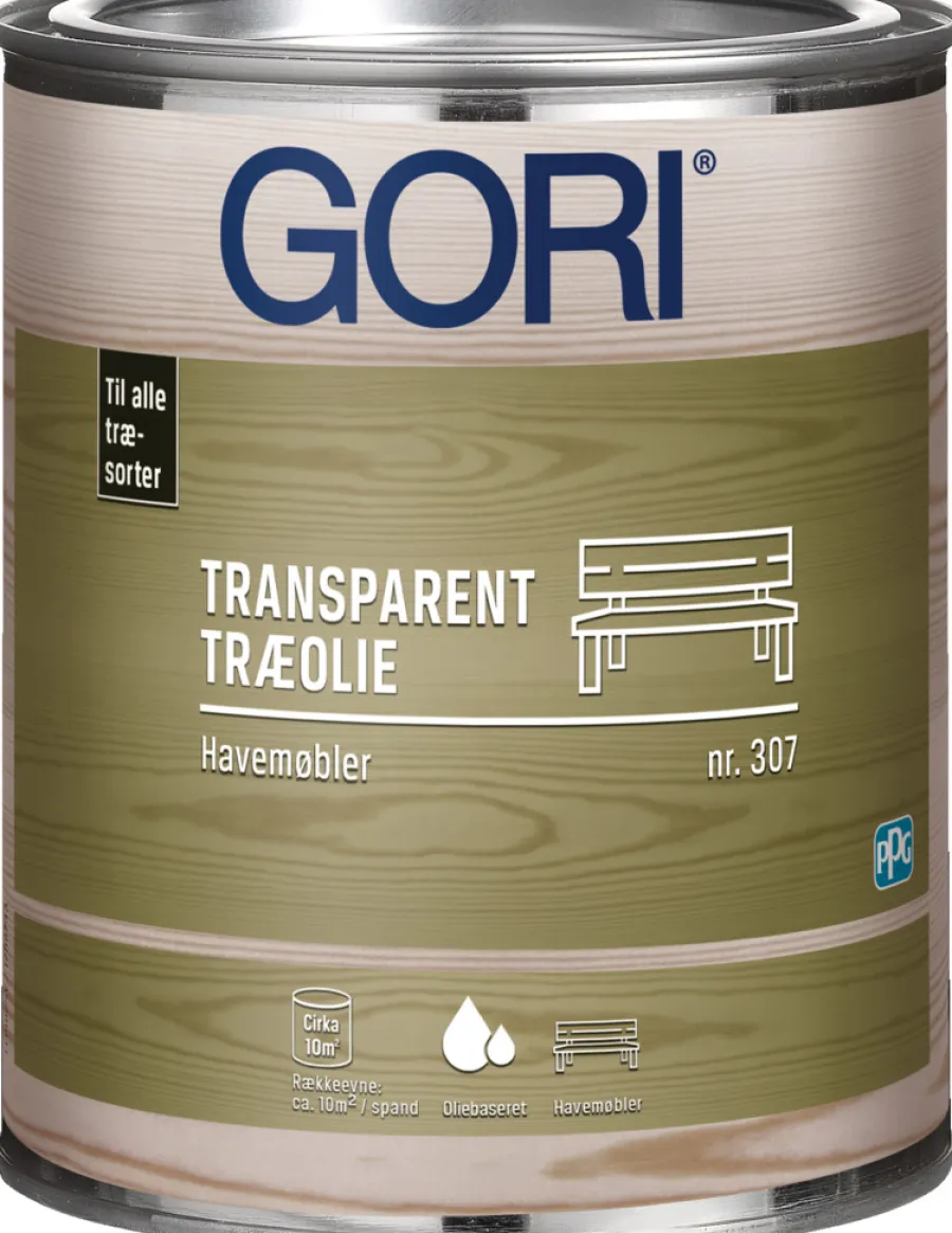GORI Træolie*307 transparent træolie til havemøbler 0,75 liter Nyatoh