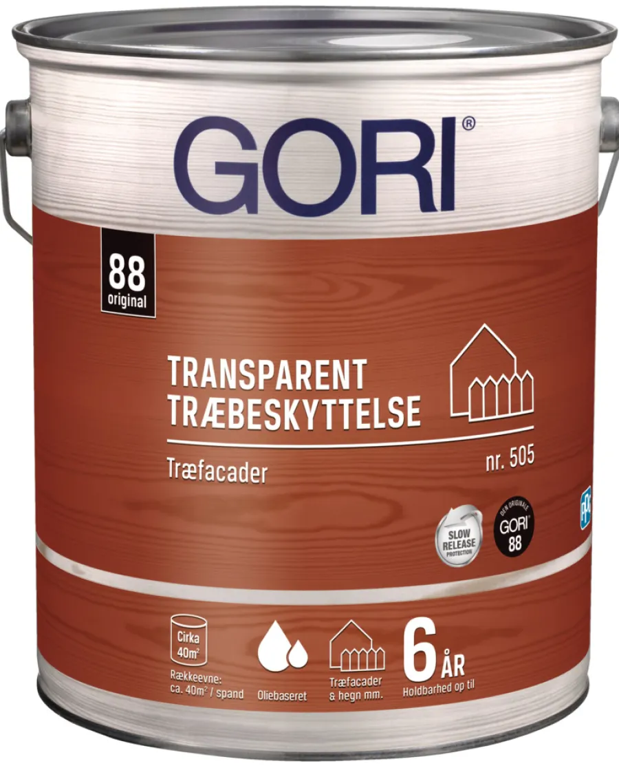 GORI Træbeskyttelse*505 transparent træbeskyttelse farveløs 5 liter Klar