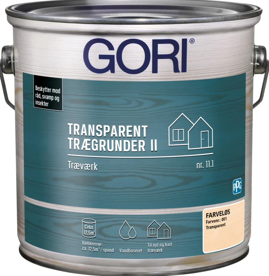 GORI Trægrunder*11.1 transparent trægrunder vandbaseret 2,5 liter