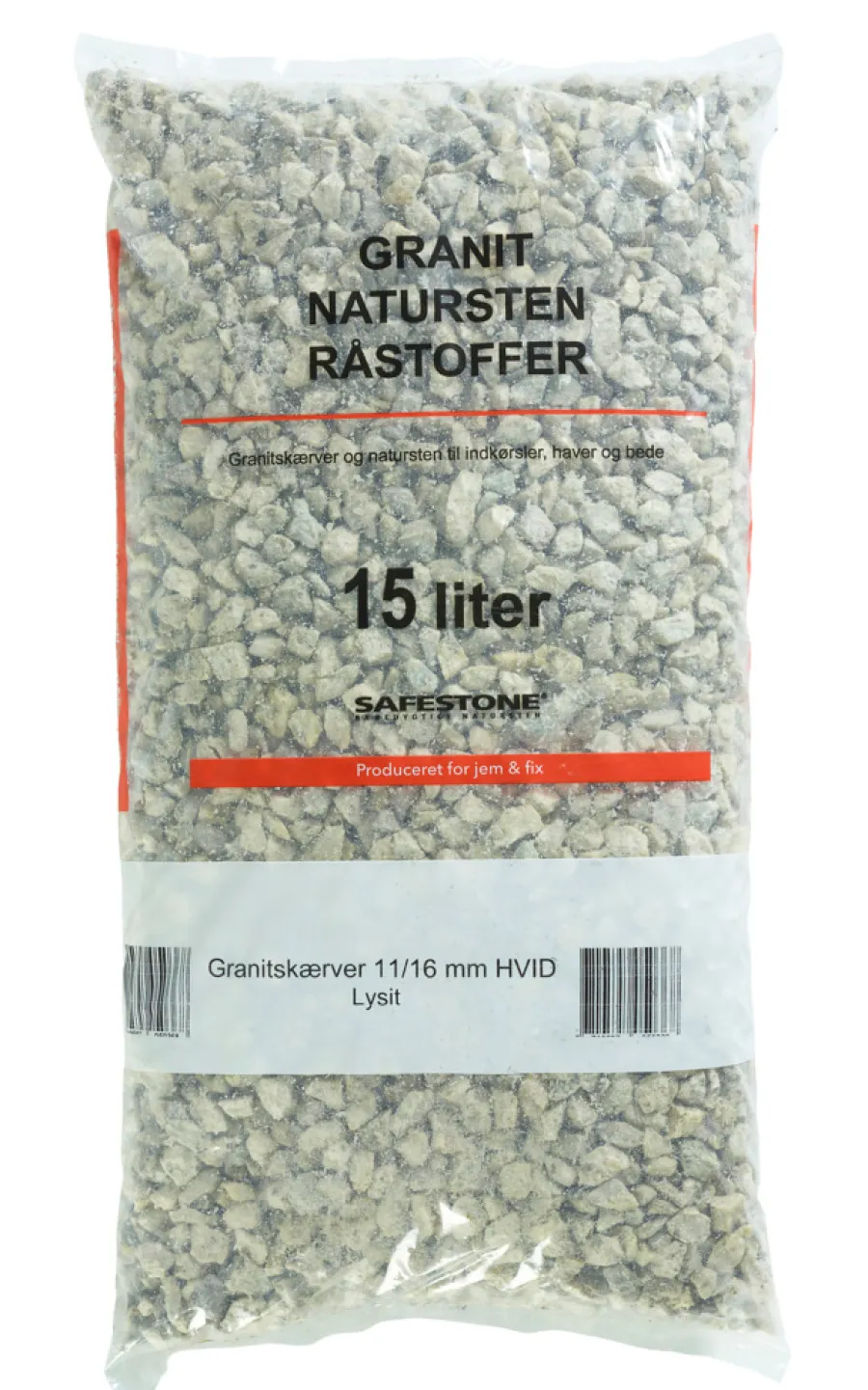 Safestone by ZURFACE Skærver & Sten*Granitskærver 11–16 mm hvid Lysit - Safestone