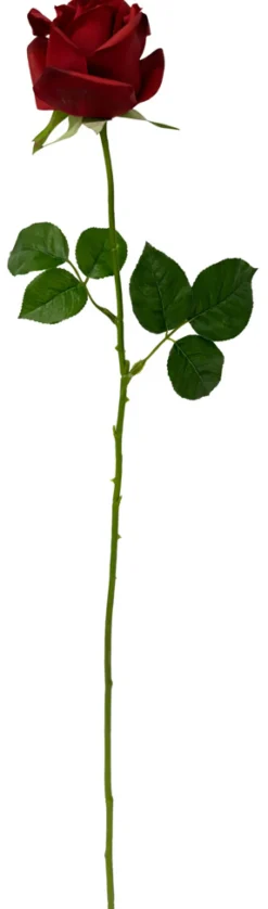 GREENIX Sæsonafslutning|Kunstige Planter*kunstig rose i cellofan Rød