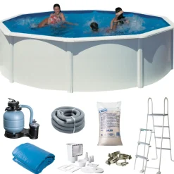 Swim & Fun Pools*Gre poolpakke Ø460 cm 17450 liter - Hvid