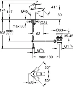 Grohe Håndvaskarmatur*Start Loop S-size håndvaskarmatur Mat sort
