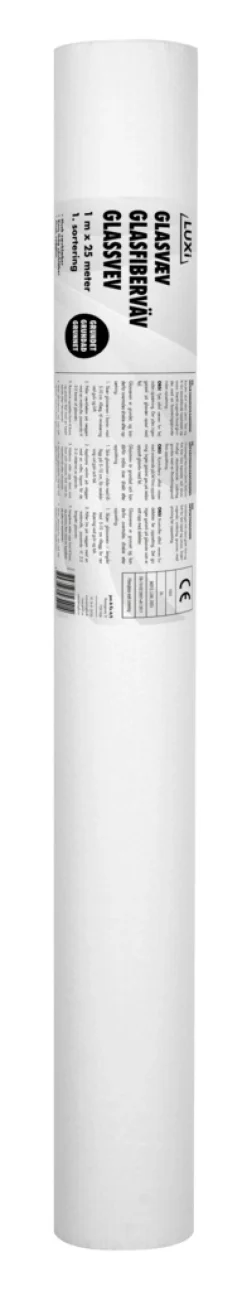 LUXI® Glasvæv & -Filt*Grundet glasvæv 25 meter -