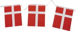 Pynt & Festudstyr*Guirlande m/8 stk. flag papir