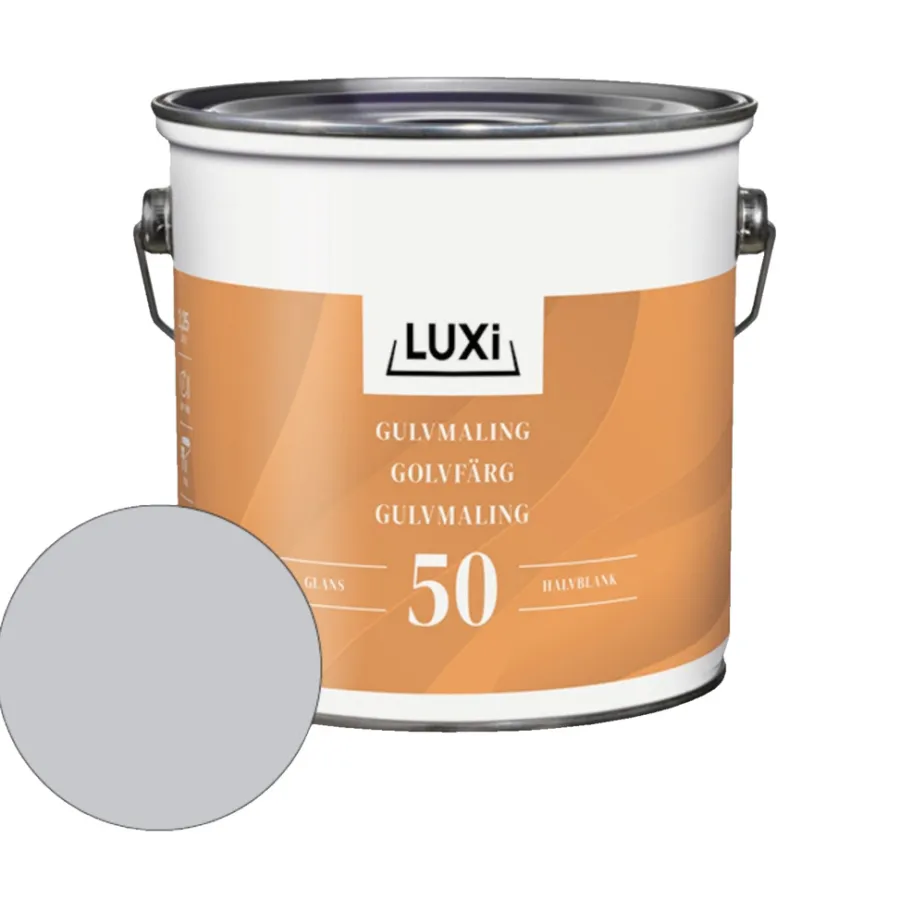 LUXI® Gulvmaling*Gulvmaling alkyd pastelgrå 2,25 liter - Pastelgrå (NCS-kode s2000-n)