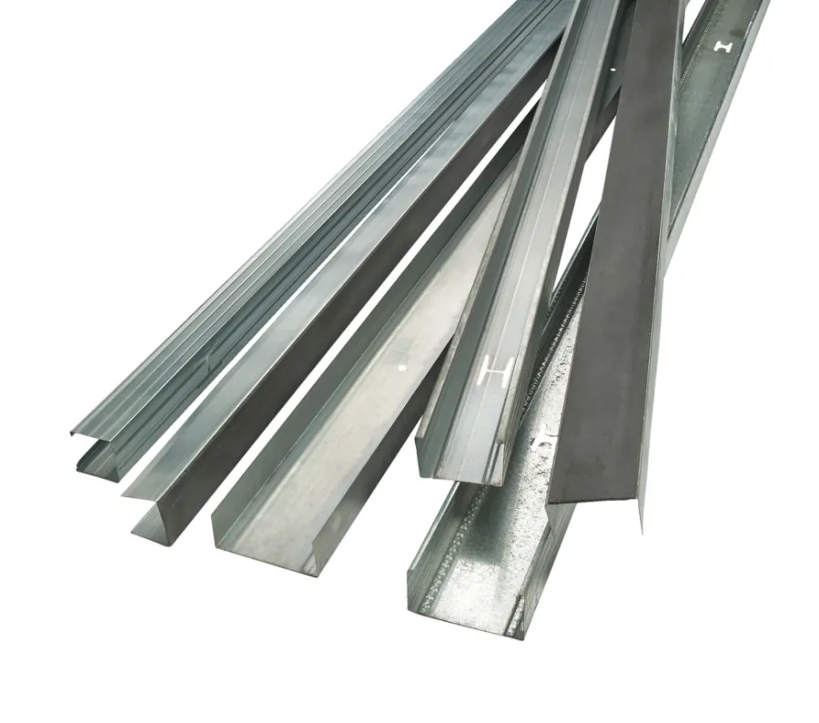 Gipsplader*Gulv- og loftskinne med foam, U-profil 95 mm