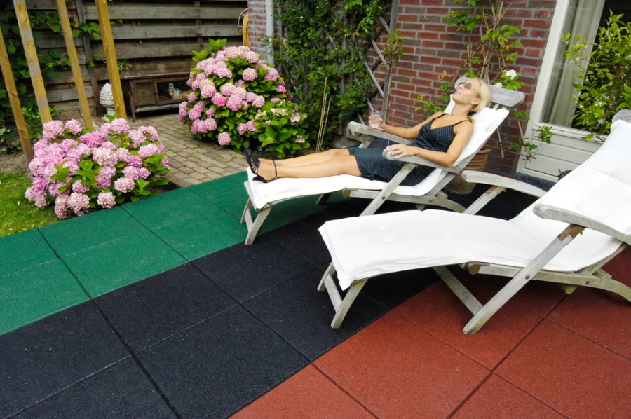 Poolcovers, Liners & Underlag|Arbejdsborde & Reoler*Gummiflise 40 x 40 x 2,5 cm