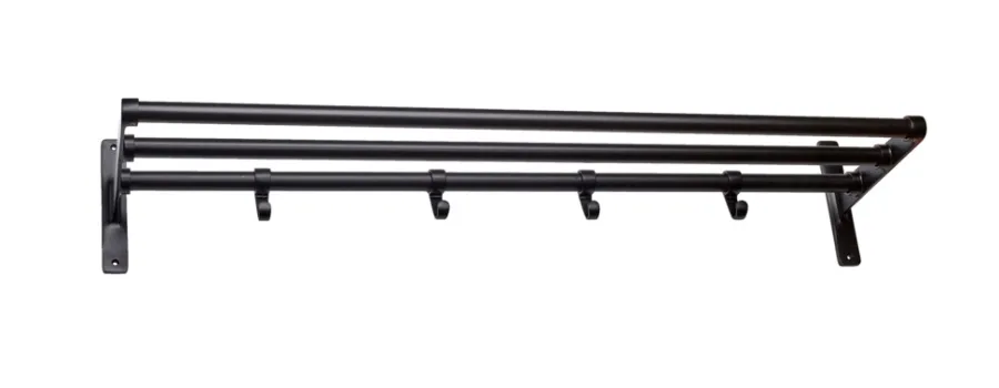 Habo Knager & Knagerækker|Hylder*Elegant hattehylde 60 x 18,5 x 27 cm sort