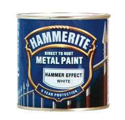 Hammerite Metalmaling Udendørs|Træ- & Metalmaling*metalmaling hammereffekt 250 ml Hvid