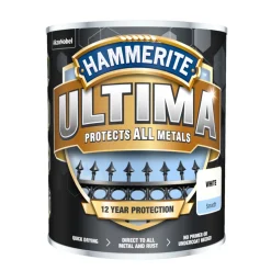 Hammerite Metalmaling Udendørs|Træ- & Metalmaling*Ultima metalmaling 750 ml Hvid