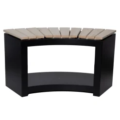 Bålfad & Tilbehør|Havebænke*Havebænk med brændedepot 90,2 x 37,8 x 48 cm Sort/natur