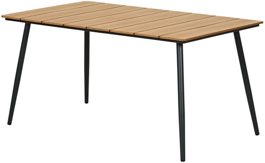 Sunlife® Sæsonafslutning|Haveborde*Havebord Beijing sort/teak 148 x 85 cm - Teak/sort