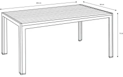 Sunlife® Sæsonafslutning|Haveborde*Havebord Havanna 205 x 90 cm i aluminium og nonwood -