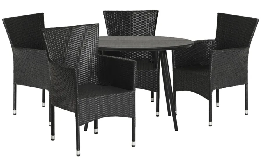 Sunlife® Sæsonafslutning|Haveborde*Havebord Madrid Ø110 cm - Sort
