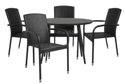 Sunlife® Sæsonafslutning|Haveborde*Havebord Madrid Ø110 cm - Sort