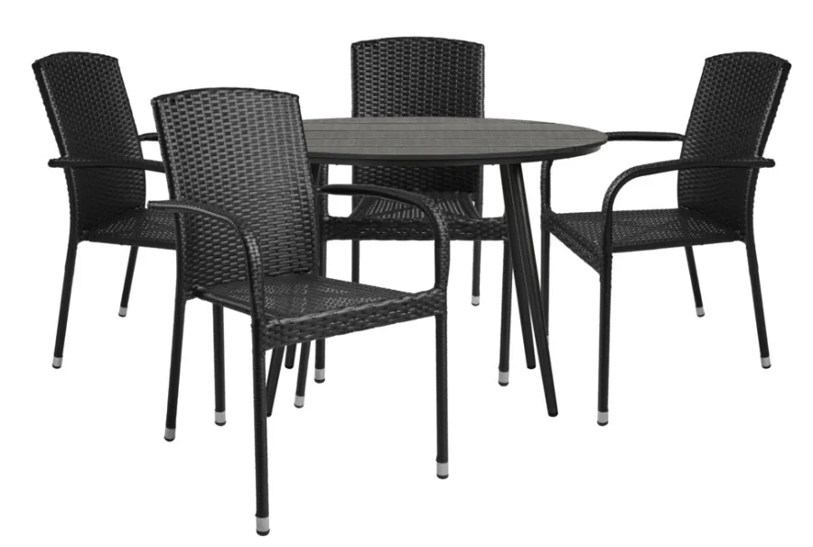 Sunlife® Sæsonafslutning|Haveborde*Havebord Madrid Ø110 cm - Sort