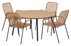 Sunlife® Sæsonafslutning|Haveborde*Havebord Nebraska stål/nonwood Ø150 cm -