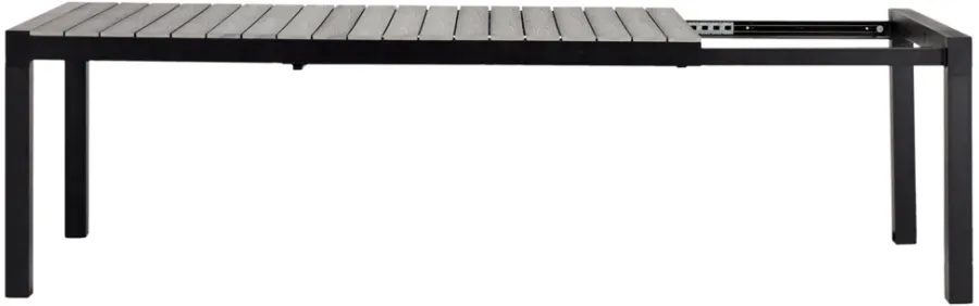 Outfit Haveborde*Havebord 205/275 x 100 cm alu/nonwood - Sort/grey oak