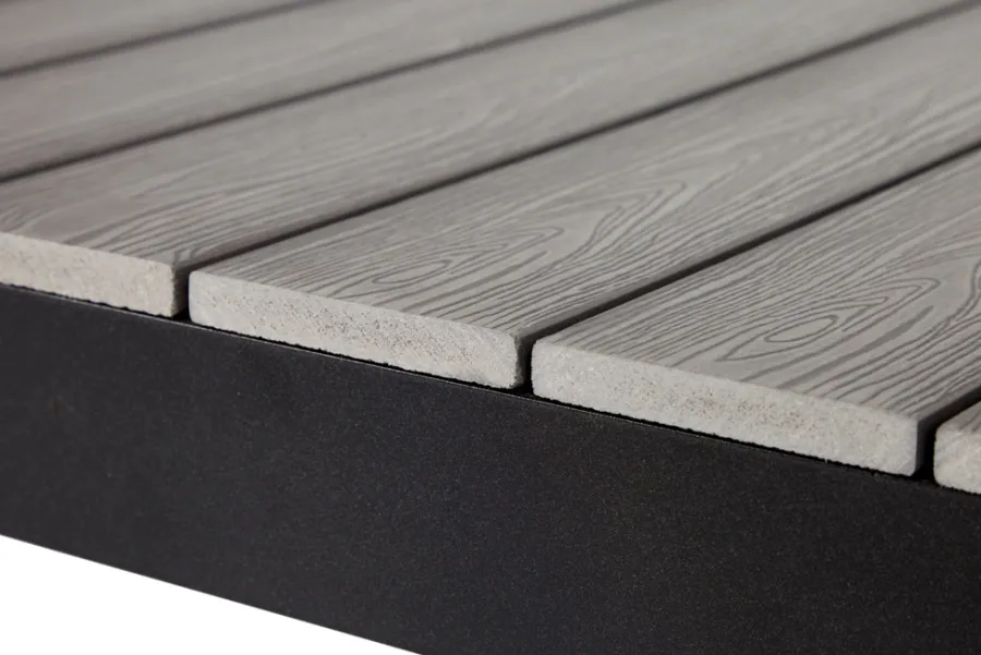 Outfit Haveborde*Havebord 205/275 x 100 cm alu/nonwood - Sort/grey oak