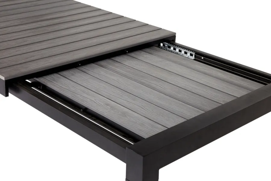 Outfit Haveborde*Havebord 205/275 x 100 cm alu/nonwood - Sort/grey oak