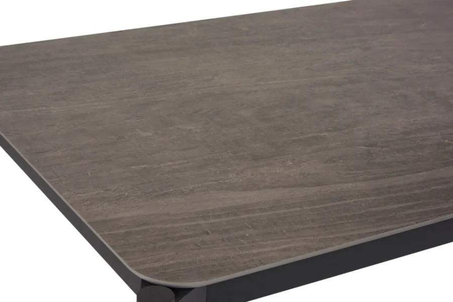 Haveborde*Havebord 205 x 104 cm i Grey Stone Look Sort