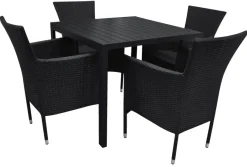 Sunlife® Sæsonafslutning|Havestole*Havestol Bangkok i metal og sort polyrattan -