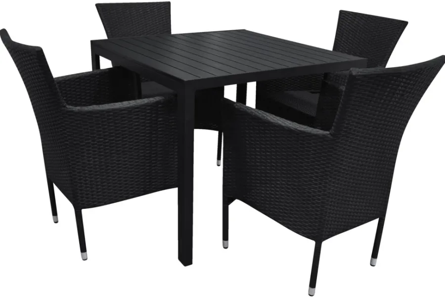 Sunlife® Sæsonafslutning|Havestole*Havestol Bangkok i metal og sort polyrattan -