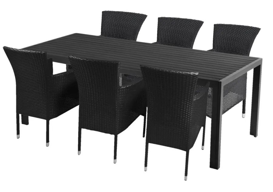 Sunlife® Sæsonafslutning|Havestole*Havestol Bangkok i metal og sort polyrattan -