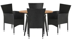 Sunlife® Sæsonafslutning|Havestole*Havestol Bangkok i metal og sort polyrattan -