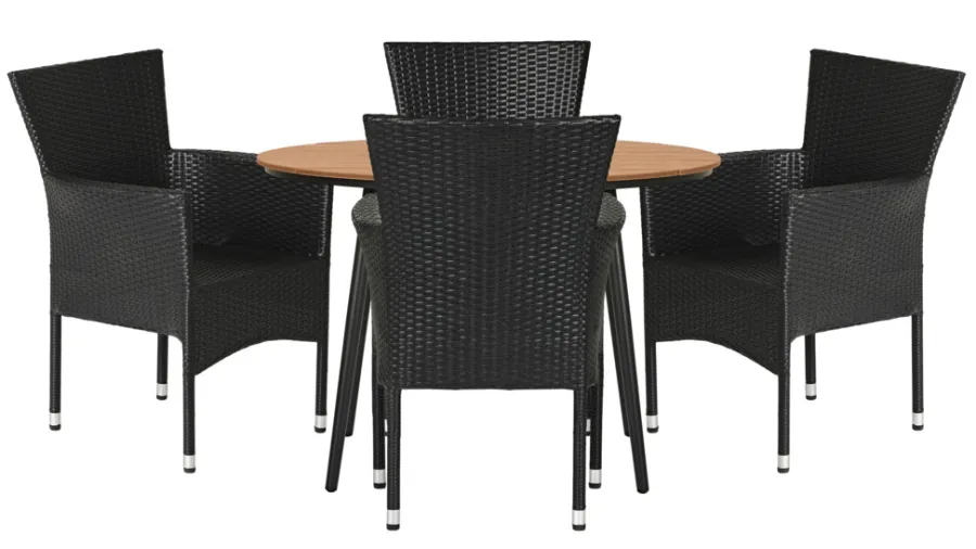 Sunlife® Sæsonafslutning|Havestole*Havestol Bangkok i metal og sort polyrattan -