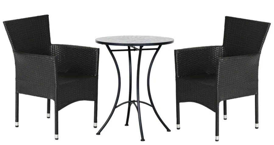 Sunlife® Sæsonafslutning|Havestole*Havestol Bangkok i metal og sort polyrattan -