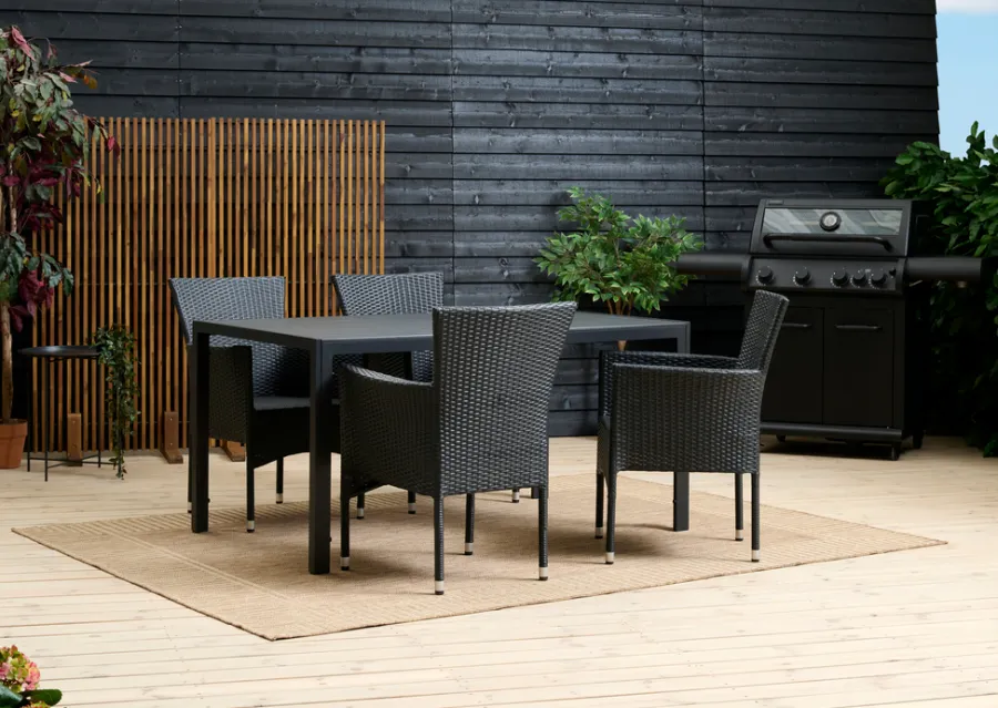 Sunlife® Sæsonafslutning|Havestole*Havestol Bangkok i metal og sort polyrattan -