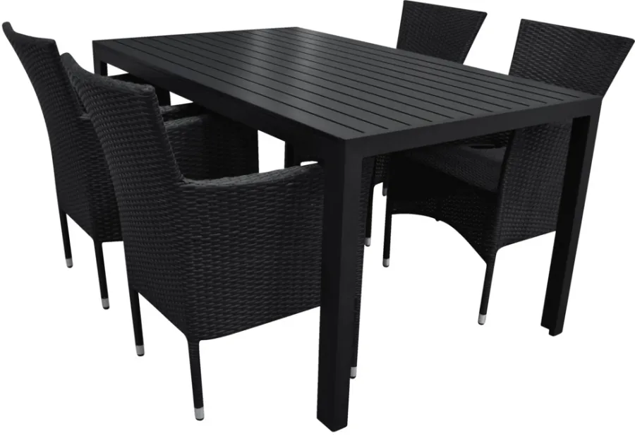 Sunlife® Sæsonafslutning|Havestole*Havestol Bangkok i metal og sort polyrattan -