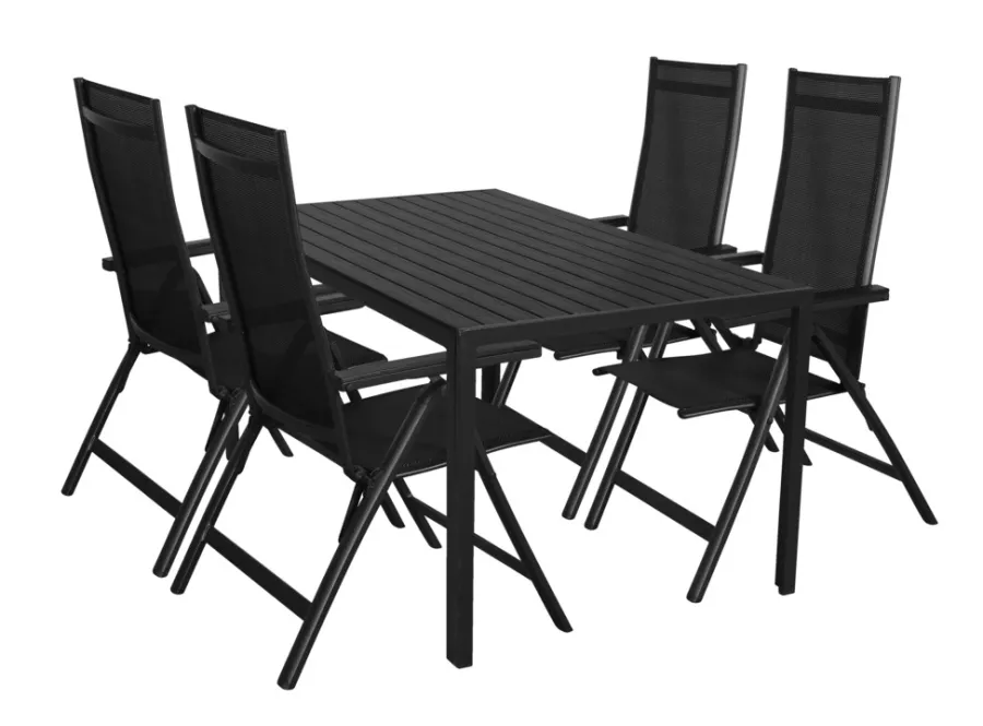 Sunlife® Sæsonafslutning|Havestole*Havestol Kingston 6 positioner sort -