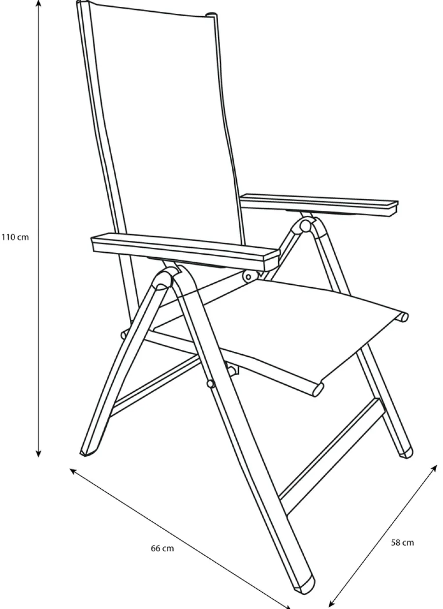 Sunlife® Sæsonafslutning|Havestole*Havestol Kingston 6 positioner sort -